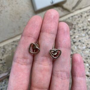 Women’s Charming Charlie Silver Heart Outline Stud Earrings